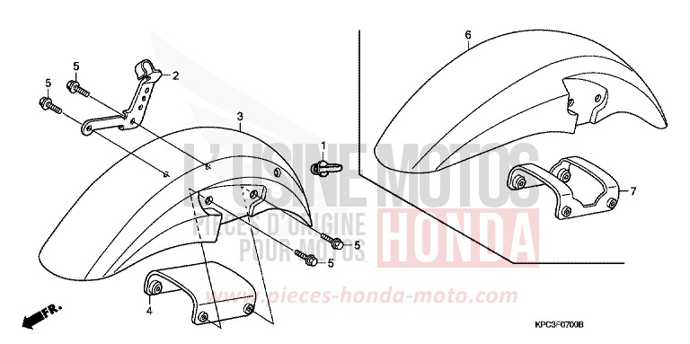 FRONT FENDER for Varadero 125 PENNANT RED METALLIC (R247) from 2001